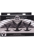 Anclaje anal de silicona Master Series Ass Anchors, juego de 3 piezas, color negro