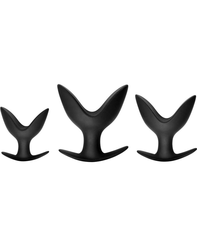 Master Series Ass Anchors Silicone Anal Anchor 3 Piece Set Black