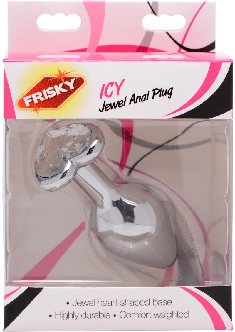 Plug anal de metal Frisky Icy Jewel de 3 pulgadas