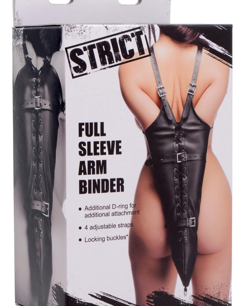 Strict Full sleeve Arm Binder Adjustable Restraint Straps Black