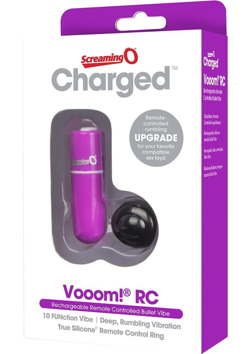 Control remoto inalámbrico Vooom de silicona recargable por USB, bala, impermeable, color morado