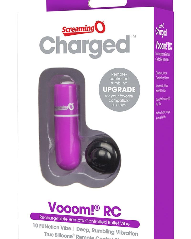 Vooom Wireless Remote Control Silicone USB Rechargeable Bullet Waterproof Purple