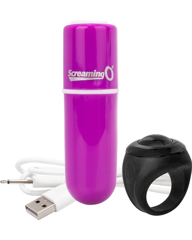 Vooom Wireless Remote Control Silicone USB Rechargeable Bullet Waterproof Purple