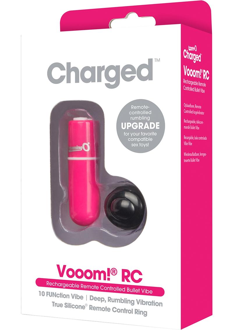 Control remoto inalámbrico Vooom de silicona recargable por USB, bala, impermeable, color rosa