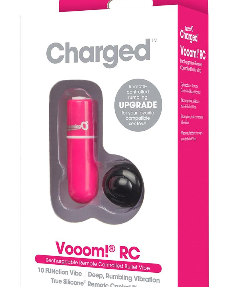 Vooom Wireless Remote Control Silicone USB Rechargeable Bullet Waterproof Pink