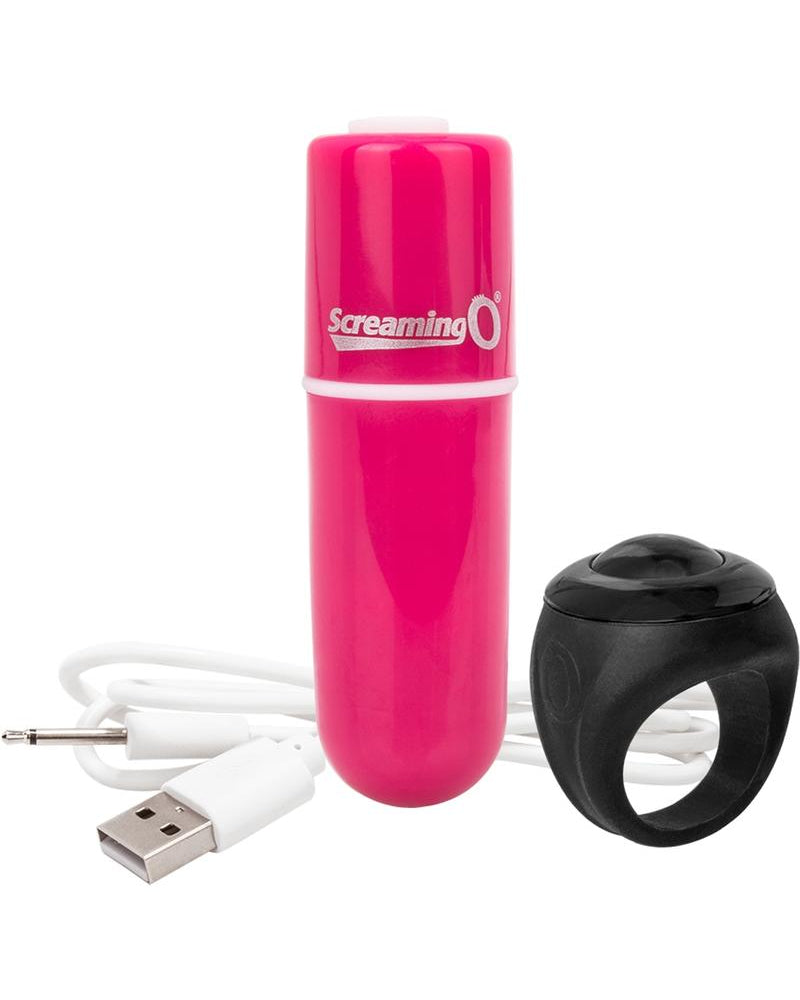 Vooom Wireless Remote Control Silicone USB Rechargeable Bullet Waterproof Pink