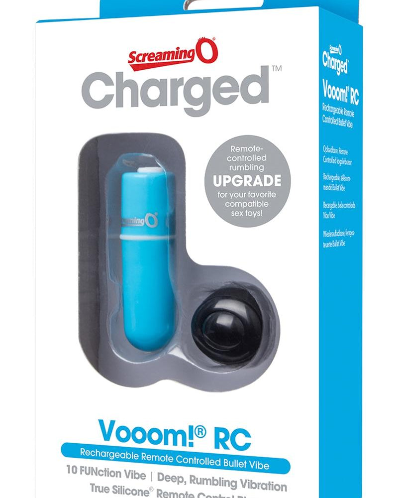 Vooom Wireless Remote Control Silicone USB Rechargeable Bullet Waterproof Blue