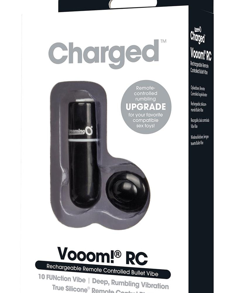 Vooom Wireless Remote Control Silicone USB Rechargeable Bullet Waterproof Black