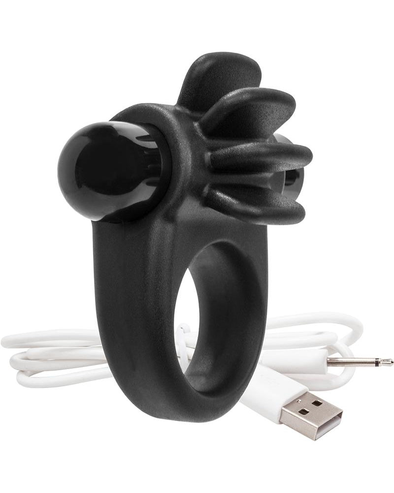 Charged Skooch Rechargeable Vibe Silicone Cock Ring Waterproof Black
