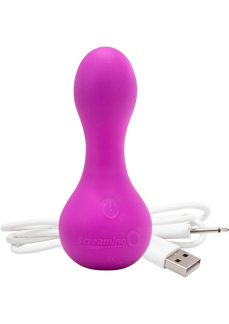 Vibrador de silicona flexible recargable por USB Moove, resistente al agua, morado