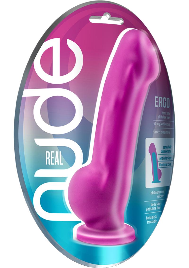 Real Nude Ergo Dual Dense Silicone Dildo Violet 7.5 Inch