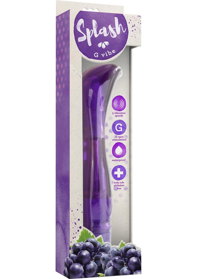 Splash G Vibe - Vibrador impermeable de uva de 8 pulgadas