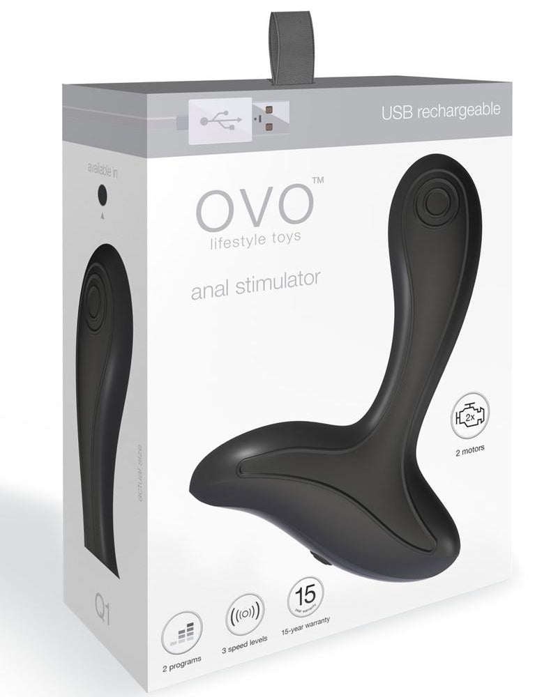 Ovo Q1 Rechargeable Anal Toy Black