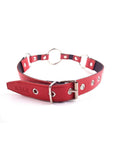Rouge O Ring Leather Mouth Gag Adjustable Red