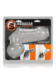 Sackjack Wearable Textured Jackoff Sheath Clear Frost 8 Inch