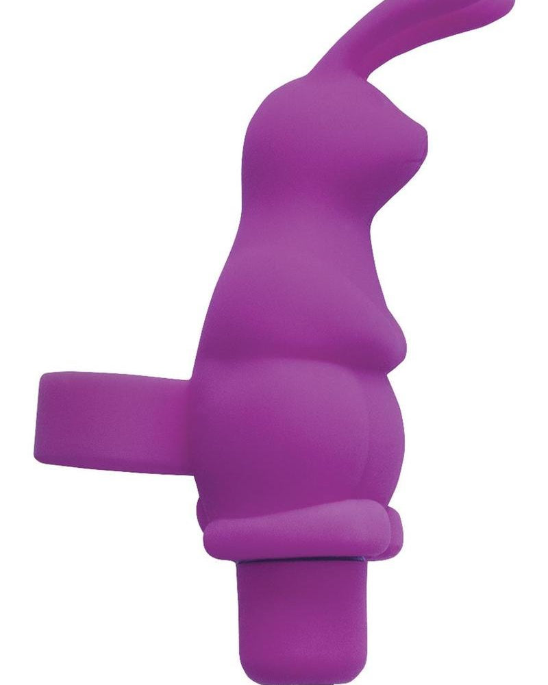 Seduce Me Rabbit Clit Pleasure Silicone Finger Massager Waterproof Purple 3.5 Inch