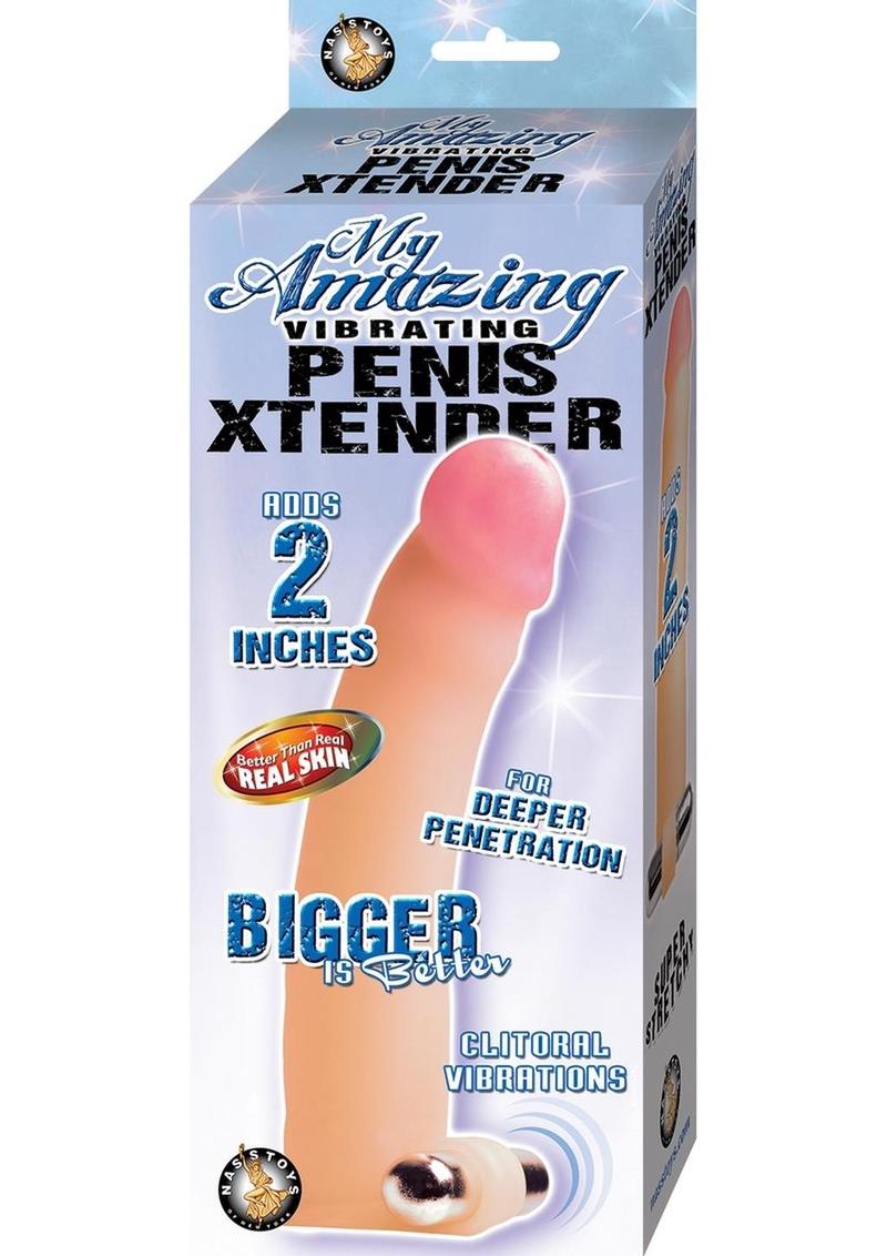 My Amazing Vibrating Penis Xtender Sleeve Waterproof Flesh 6 Inch