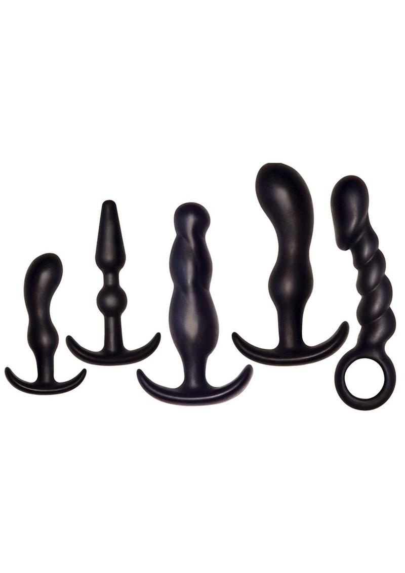 Ultimate Anal Kit Silicone Waterproof Black 7 Piece Kit