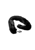 Tailz Mink Tail Butt Plug Black 4.5 Inch