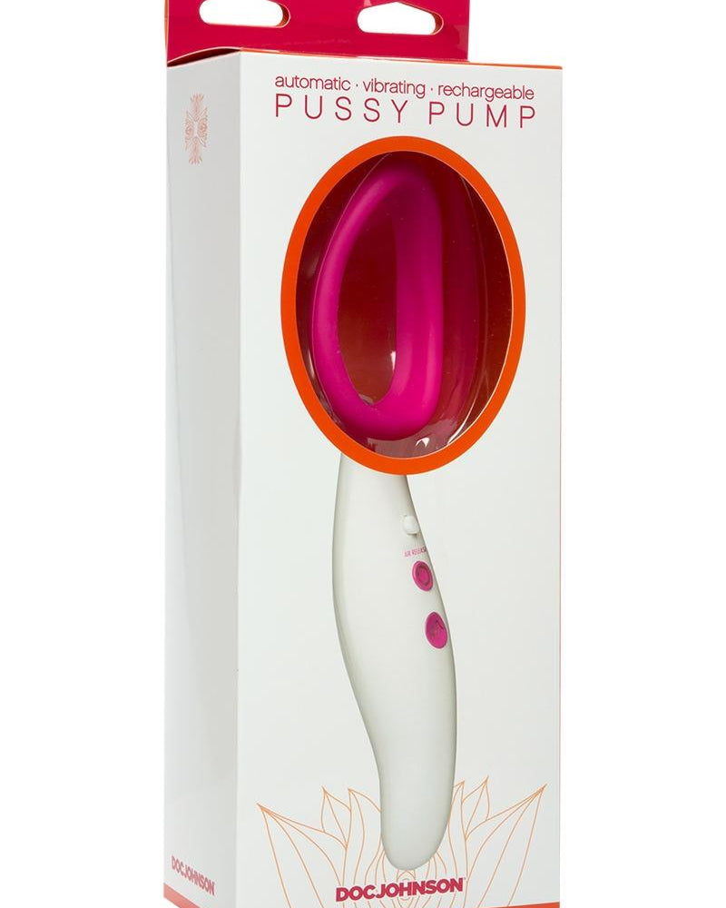 Bomba de vagina recargable y vibratoria automática, blanca y rosa
