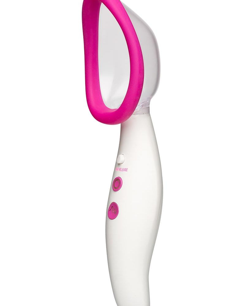 Bomba de vagina recargable y vibratoria automática, blanca y rosa