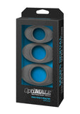 Optimale Easy Grip C-Ring Set Silicone 3 Each Per Set Grey