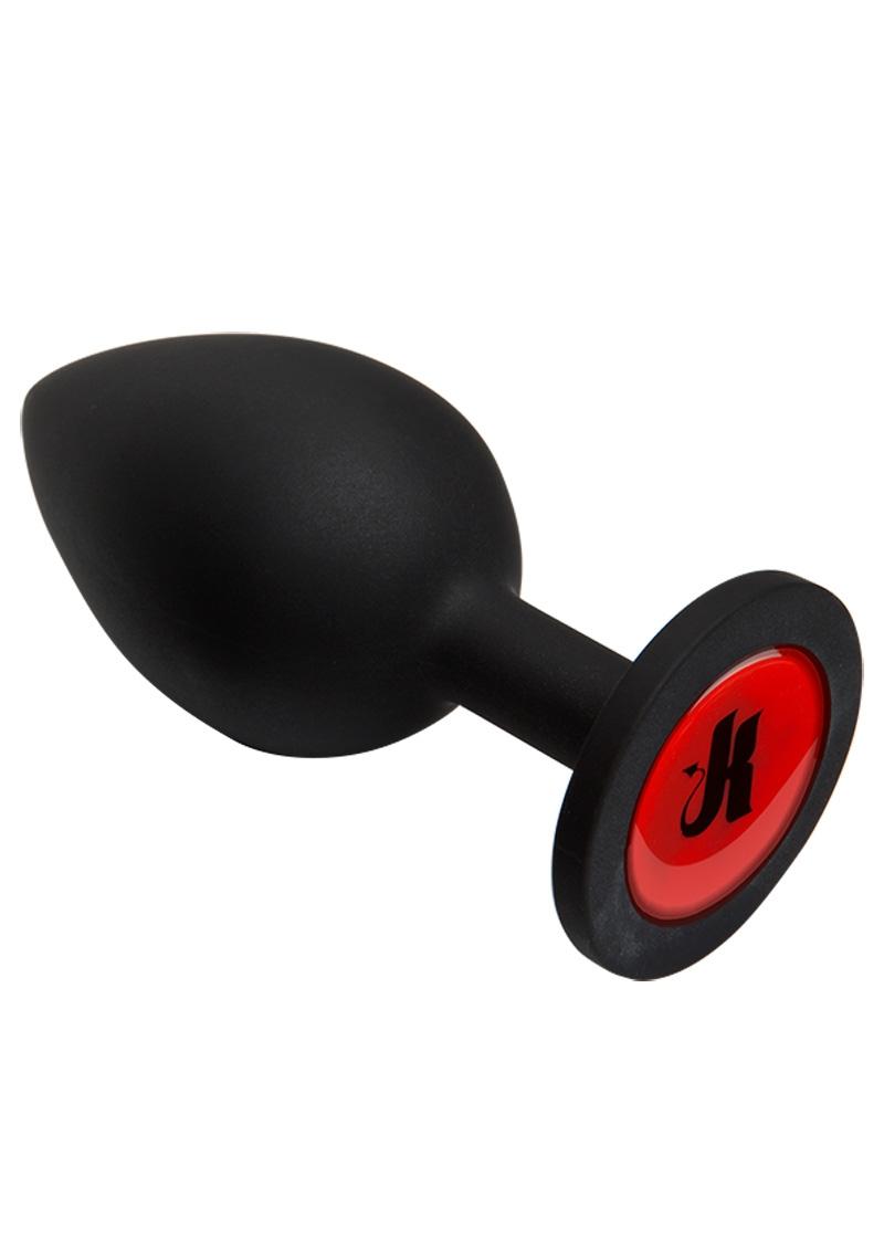 Tapón anal de silicona portátil Kink Signature Plug negro de 3,75 pulgadas