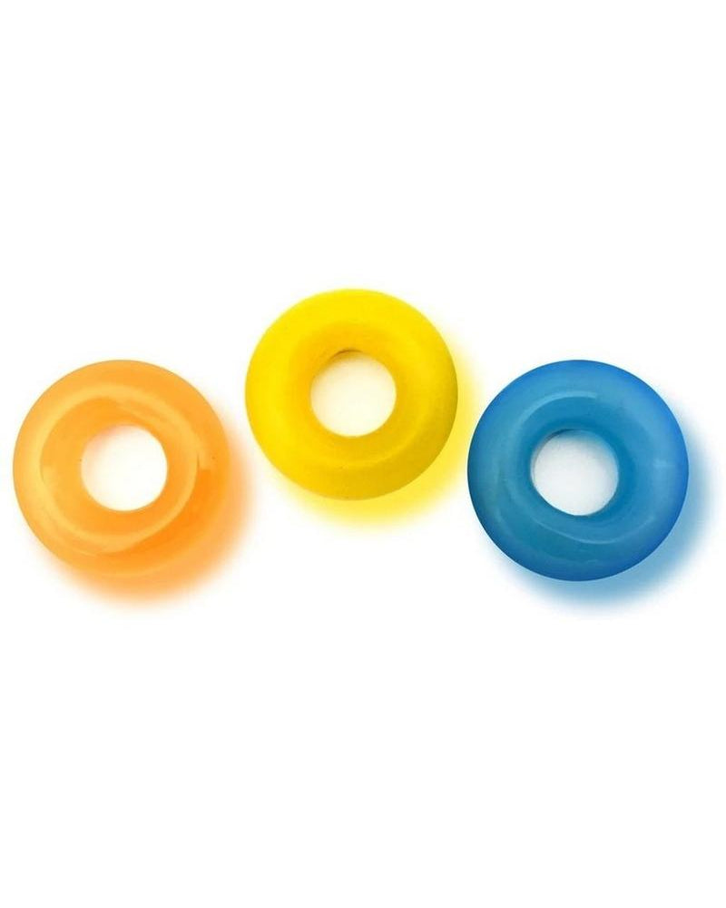 Rascal The D-Ring Glow X3 Glow In The Dark Cockrings Assorted Colors 3 Each Per Set
