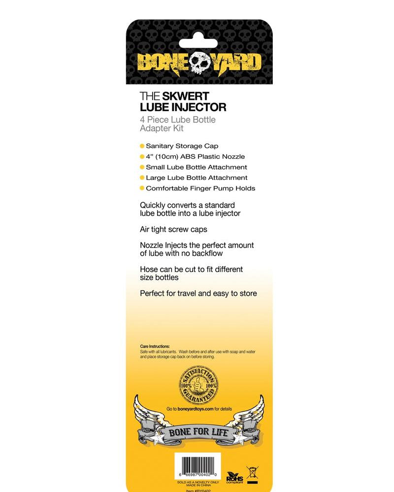 Bone Yard Skwert Lube Injector Adapter 4 Piece Kit