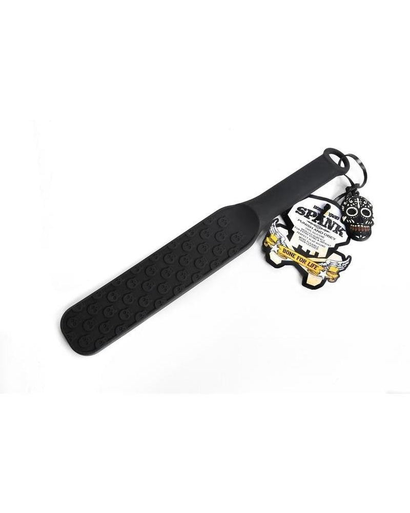 Bone Yard Spank - Pala de silicona con textura de calavera, color negro, 14,75 pulgadas
