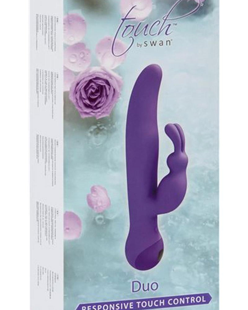 Vibrador de silicona Touch By Swan Duo resistente a la ducha morado