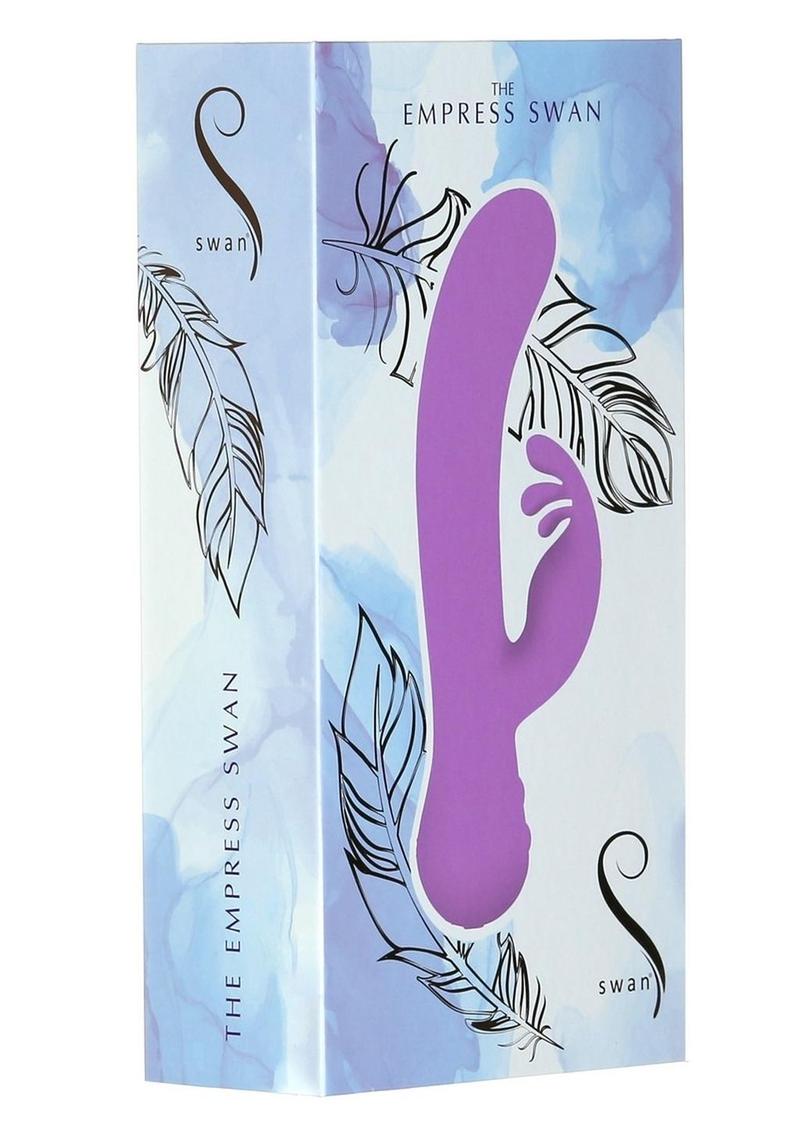 Swan The Empress Swan Edición especial Silicona USB recargable Doble vibrador Impermeable Púrpura