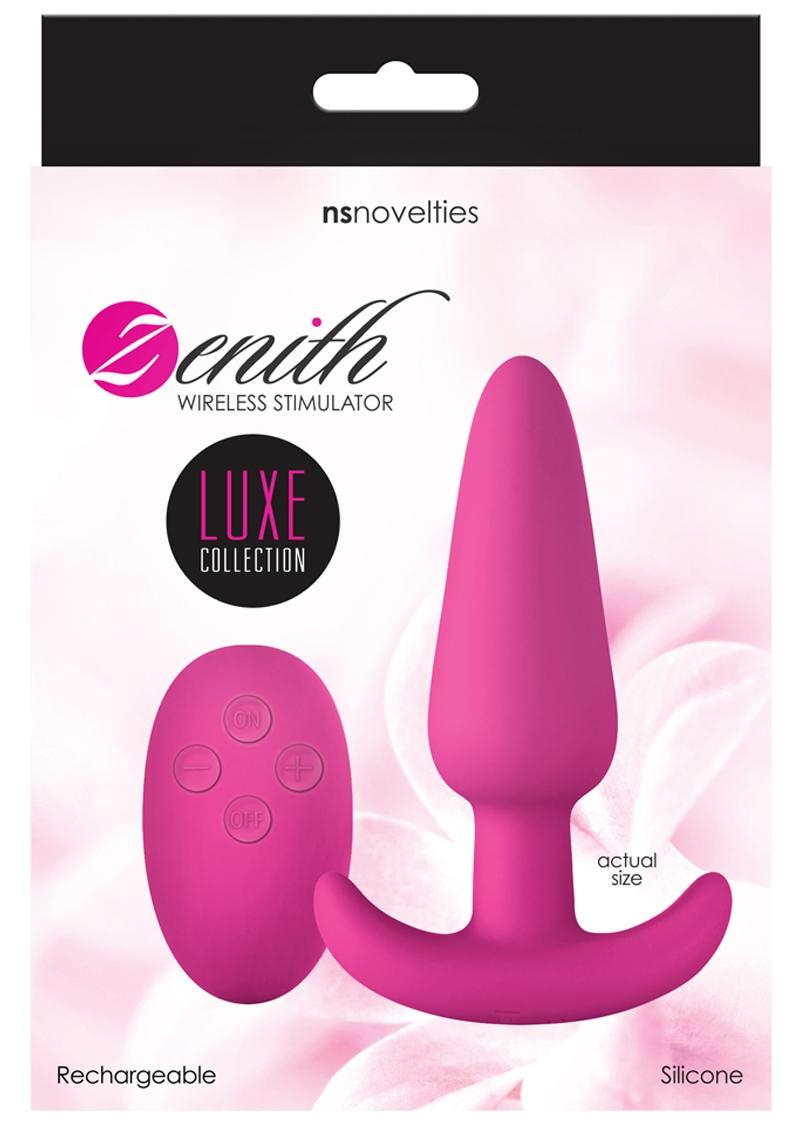 Luxe Zenith Wireless Remote Control Silicone Anal Plug USB Rechargeable Pink 3.9 Inch