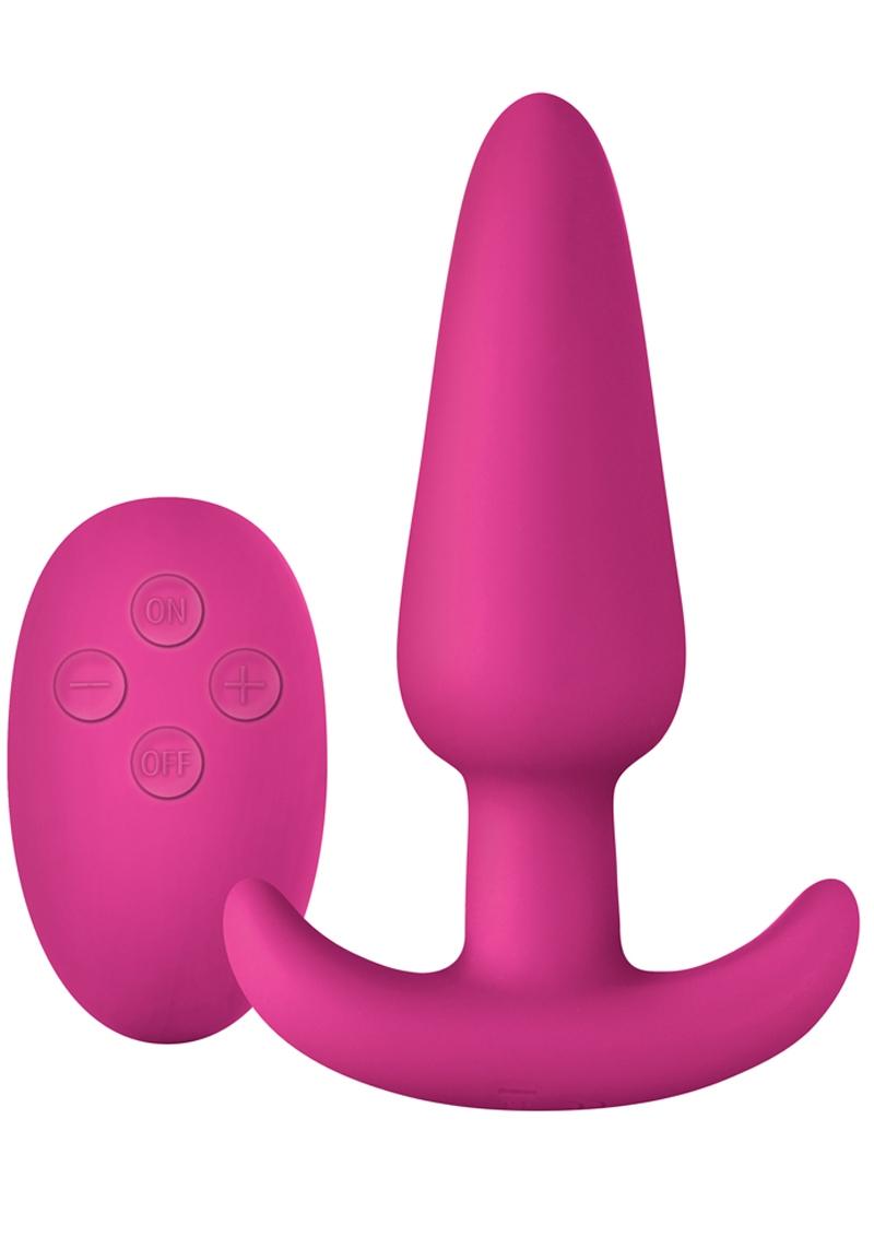 Luxe Zenith Wireless Remote Control Silicone Anal Plug USB Rechargeable Pink 3.9 Inch