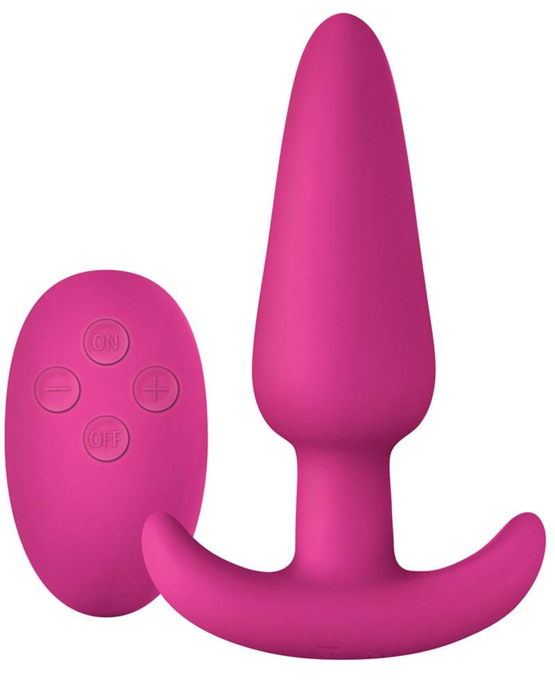 Luxe Zenith Wireless Remote Control Silicone Anal Plug USB Rechargeable Pink 3.9 Inch