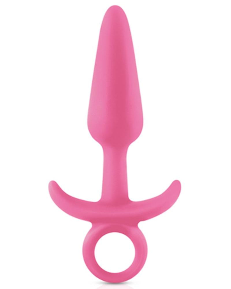 Firefly Prince Glow In The Dark Firm Silicone Small Anal Plug Pink 4.3 Inch