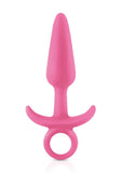 Tapón anal pequeño de silicona firme que brilla en la oscuridad Firefly Prince de 4,3 pulgadas de color rosa