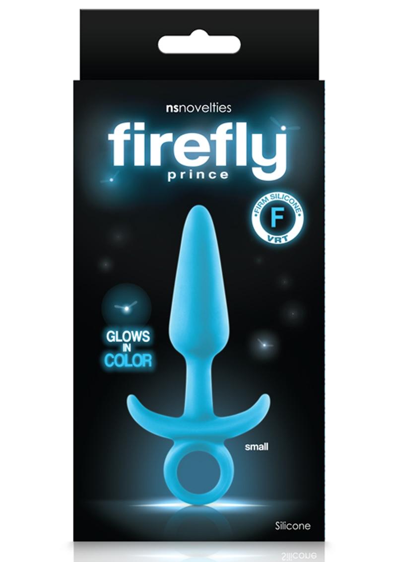 Tapón anal pequeño de silicona Firefly Prince de 4,3 pulgadas en color azul