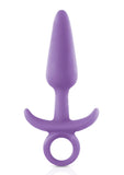 Tapón anal de silicona firme que brilla en la oscuridad de tamaño mediano, color morado, 5 pulgadas, de Firefly Prince