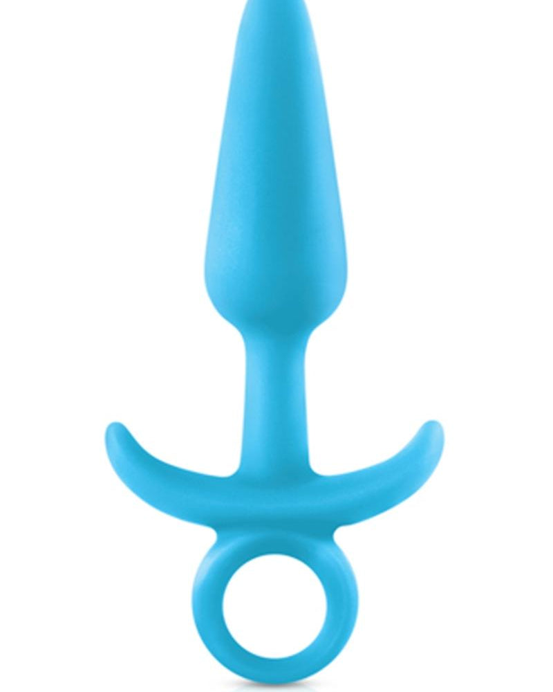 Firefly Prince Glow In The Dark Firm Silicone Medium Anal Plug Blue 5 Inch