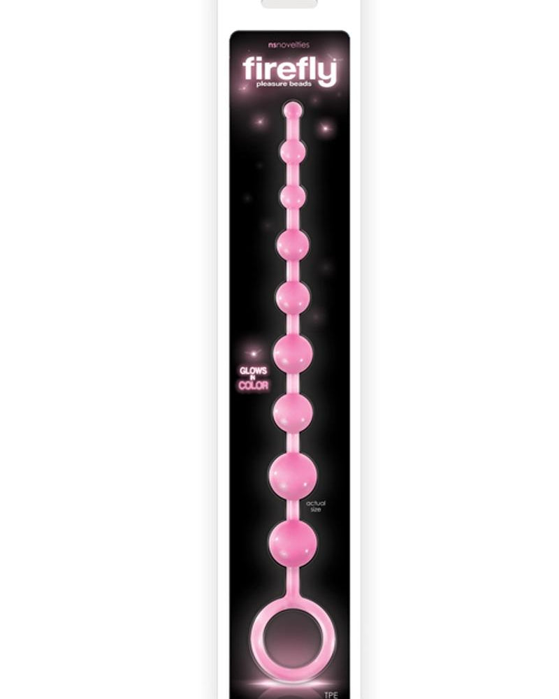 Firefly Pleasure Beads Glow In The Dark Anal Beads Pink