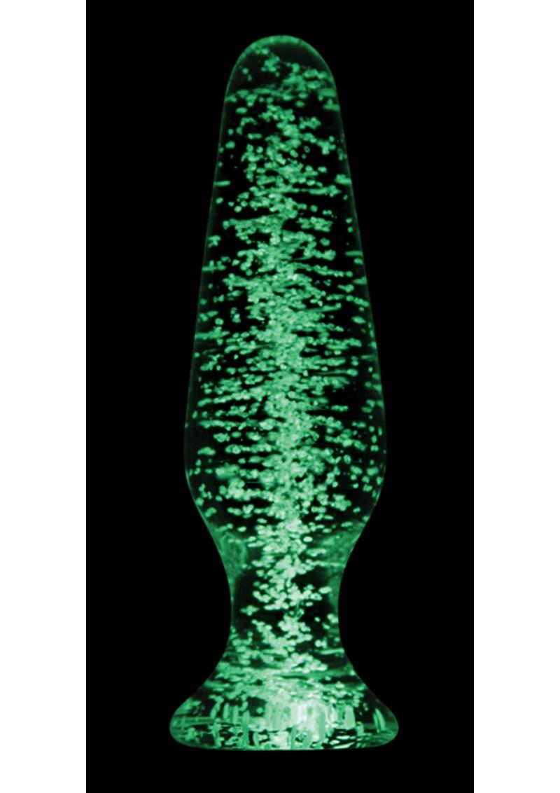Tapón cónico de vidrio que brilla en la oscuridad de 4,5 pulgadas