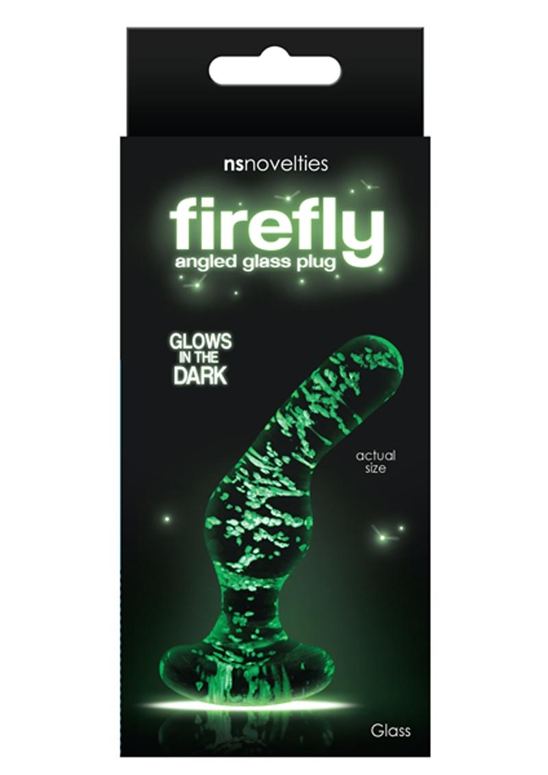 Firefly Glass Glow In The Dark Angled Plug 3.5 Inch