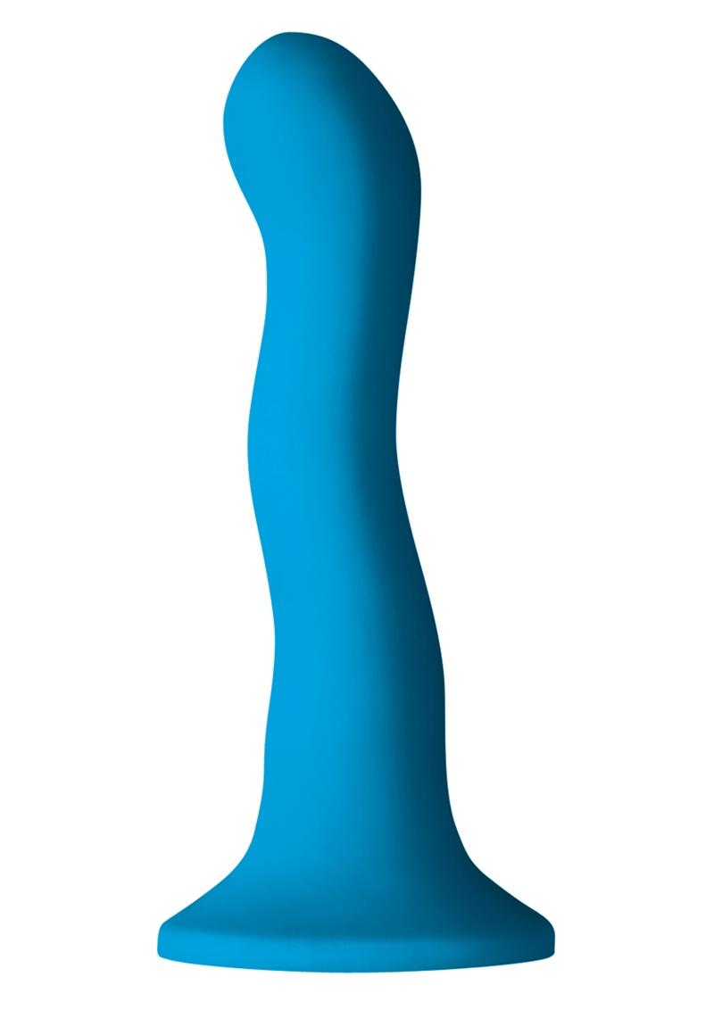 Consolador de 6 pulgadas de Colours Wave en color azul