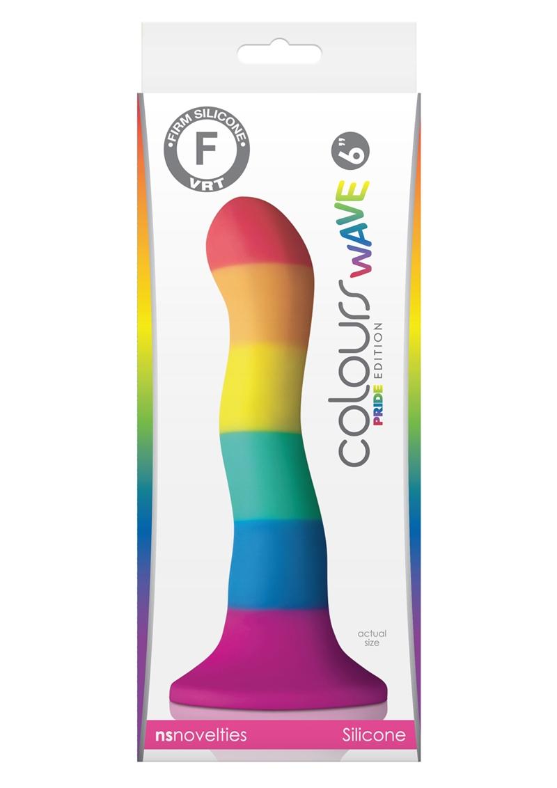 Colours Wave Silicone Dildo Purple 6 Inch