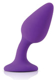 Tapón anal de silicona Inya Queen con bola de placer flotante de color morado de 4,7 pulgadas