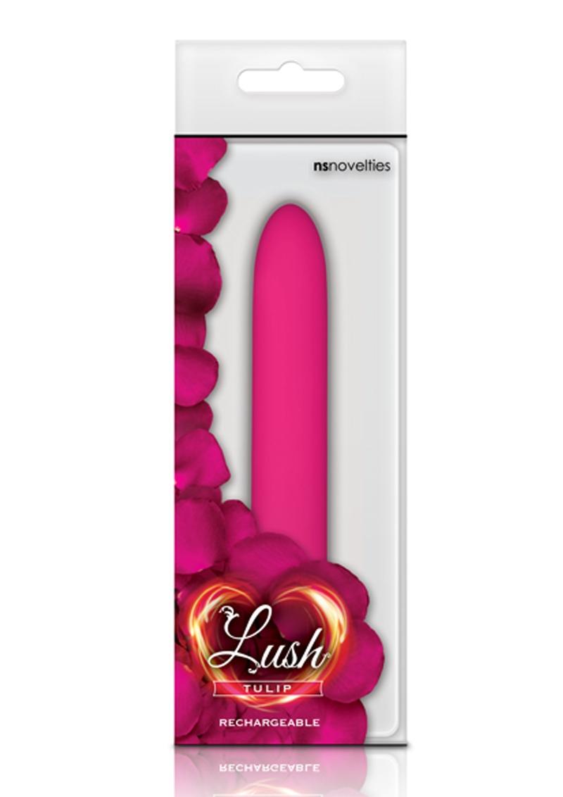 Vibrador recargable por USB Lush Tulip resistente al agua, color rosa, 5,5 pulgadas