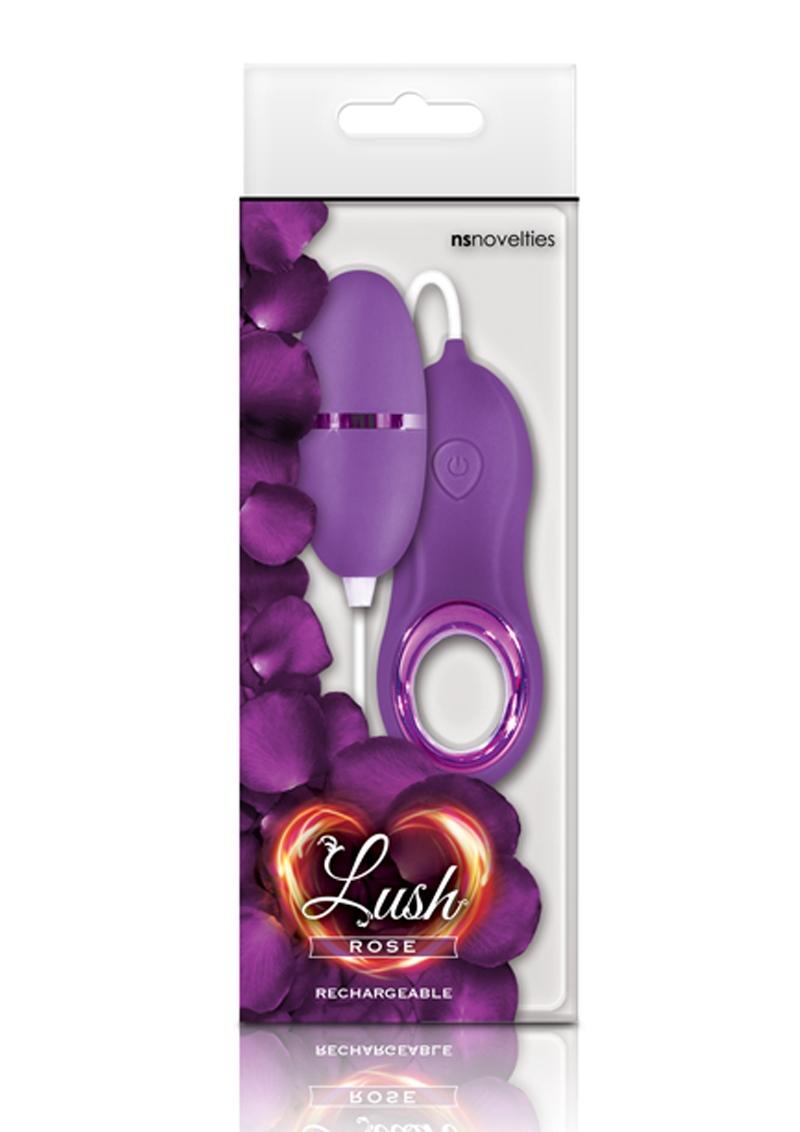 Huevo vibrador recargable Lush Rose resistente a la ducha morado