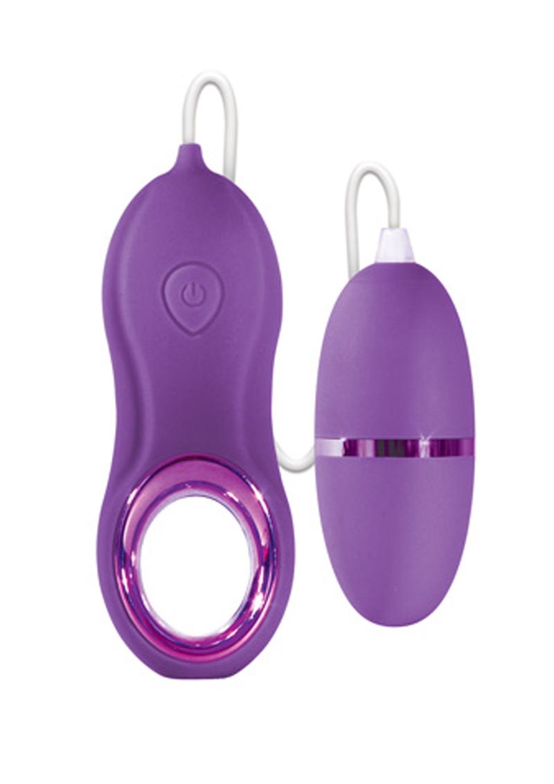 Huevo vibrador recargable Lush Rose resistente a la ducha morado