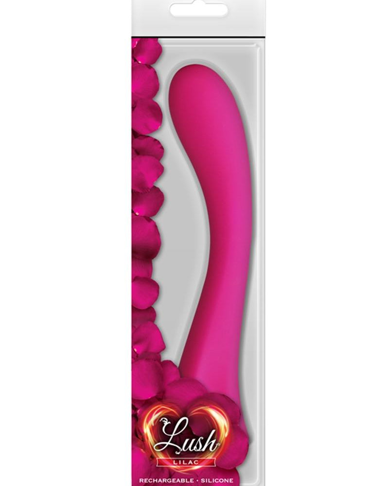 Vibrador de silicona recargable por USB color lila exuberante, resistente a la ducha, color rosa, 7,8 pulgadas